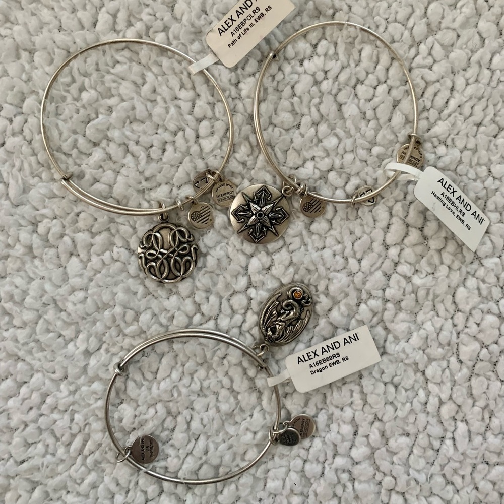 ALEX AND ANI Bracelets Bundle (3 total)- Path of Life, Healing Love, Dragon